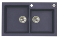 ROCK 90 kol. 05 twilight (78x48) zlew Granital 2kom. z syfonem POP-UP