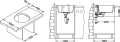 NIAGARA 10 kol. 11 biały (Ø 51) Granital zlew 1kom. z syfonem POP-UP