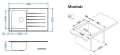 GLASSIX 10 POP-UP 3 1/2 860X500mm satyna - czarny