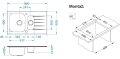 GLASSIX 20 POP-UP 3 1/2 860X500mm satyna - czarny
