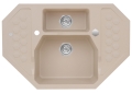 SENSUAL 60 kol. 02 pebble (90x61) zlewl Granital+ narożny 1,5kom. z syfonem POP-UP