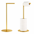 Stojak uchwyt na papier toaletowy wolnostojący stalowy kol. złoty