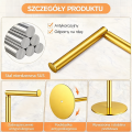 Stojak uchwyt na papier toaletowy wolnostojący stalowy kol. złoty