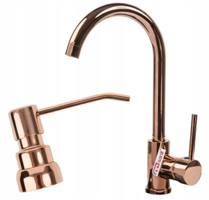 STEEL bateria kuchenna kran miedziany + dozownik