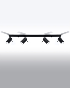 Plafon RING 4L czarny