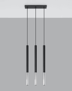 Lampa wisząca MOZAICA 3L czarny/chrom