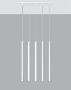 Lampa wisząca PASTELO 5 biała