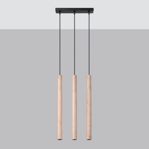 Lampa wisząca PASTELO 3L drewno