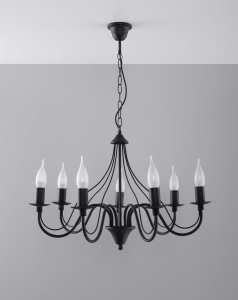 Żyrandol MINERWA 7 czarny