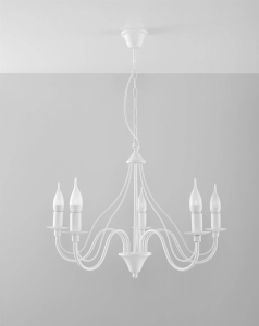 Żyrandol MINERWA 5 biały