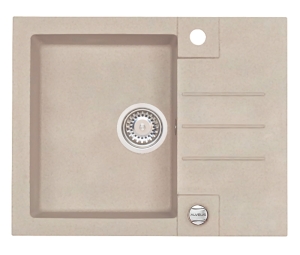 ROCK 30 kol. 02 pebble (59,5x47,5) zlew Granital+ 1kom. z syfonem POP-UP