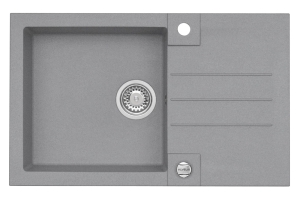 ROCK 130 kol. 81 beton (78x48) zlew Granital 1 kom. z syfonem POP-UP