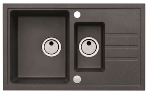 Intermezzo 70 czarny 91 (78x48) z syfonem manualnym