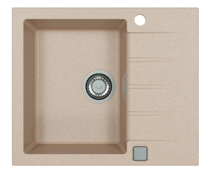 CADIT 10 kol. 22 PIASKOWY (590x500) zlew Granital 1 kom. z syfonem POP-UP 3 1/2"