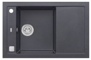 FORMIC 30 kol. 91 czarny (76x50) zlew Granital z syfonem POP-UP