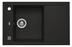 FORMIC 30 kol. deep black (76x50) zlew Granital z syfonem POP-UP