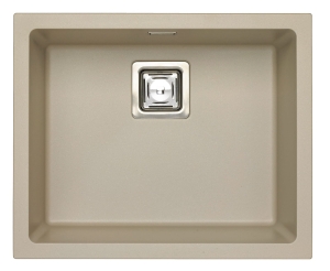 QUADRIX 50 kol. 02 pebble (56x46) Zlew Granital+ z syfonem POP-UP