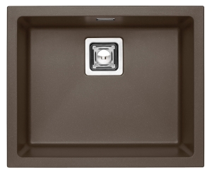 QUADRIX 50 kol. 03 chocolate (56x46) Zlew Granital+ z syfonem POP-UP