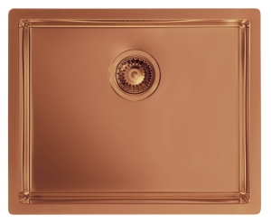 Monarch QUADRIX 50 MIEDŹ zlewozmywak stalowy 550x450mm