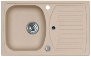 Record 30 kol.55 beż (78x48) zlew Granital z syfonem POP-UP