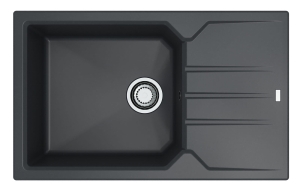 Record 40 kol.91 czarny (78x48) zlew Granital z syfonem manualnym