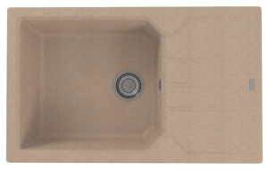 Record 40 kol.55 beż (78x48) zlew Granital z syfonem manualnym