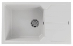 Record 40 kol.11 biały (78x48) zlew Granital z syfonem manualnym