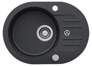 FOXTROT 40 kol. 91 czarny (58x42) zlew Granital 1kom. z syfonem POP-UP