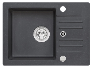 FOXTROT 30 kol. 91 czarny (58x42) zlew Granital 1kom. z syfonem POP-UP