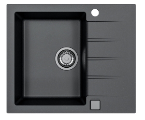 CADIT 10 kol. 91 CZARNY (590x500) zlew Granital 1 kom. z syfonem POP-UP 3 1/2"