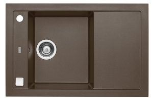 FORMIC 30 kol. 03 chocolate (76x50) zlew Granital+ 1kom. z syfonem POP-UP