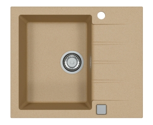 CADIT 10 kol. 55 BEŻOWY (590x500) zlew Granital 1 kom. z syfonem POP-UP 3 1/2"