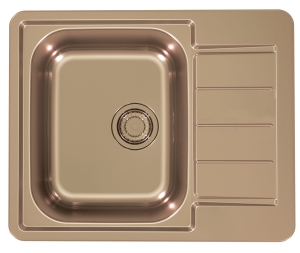 Monarch LINE 110 BRĄZ 61,5x50 1k zlew wpuszczany z odpływem zatyczkowym fi 114 z syfonem