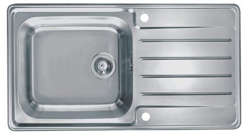 PRAKTIK 100 SAT 98x50 1K zlew wpuszczany, odpływ POP-UP z syfonem