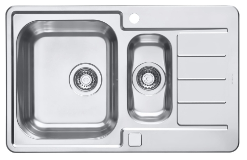 LINE MAXIM 70 FS SAT 790x500 1 1/2K zlew wpuszczany z odpływem POP-UP z syfonem