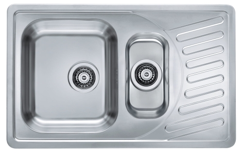 ELEGANT 110 SAT 81x51 1 1/2K zlew wpuszczany, odpływ zatyczkowy z syfonem