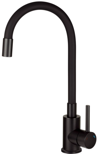 Czarna bateria kuchenna Deante Luno z elastyczną wylewką