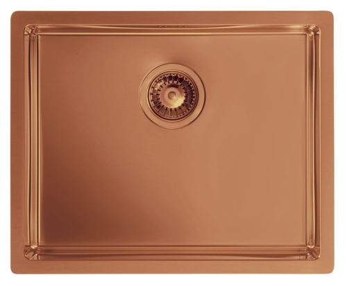 Monarch QUADRIX 50 MIEDŹ zlewozmywak stalowy 550x450mm