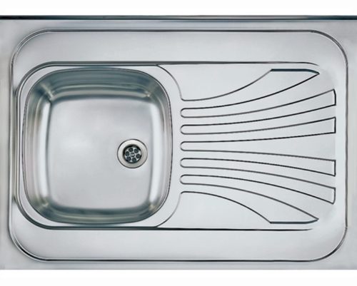 PRIMAL 10 L LEN SPECIAL 80x60 1K zlew nakładany z przelewem + odpływ zatyczkowy z syfonem