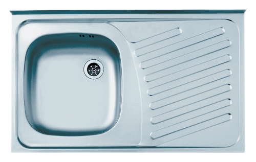 PRIMAL 30 L LEN SPECIAL 80x50 1K zlew nakładany z przelewem + odpływ zatyczkowy z syfonem