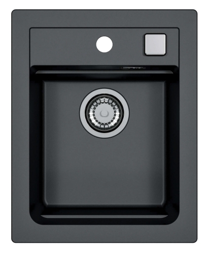 ATROX 10 kol. 91 CZARNY zlew Granital (400 x 500) 1 kom. z syfonem POP-UP 3 1/2"