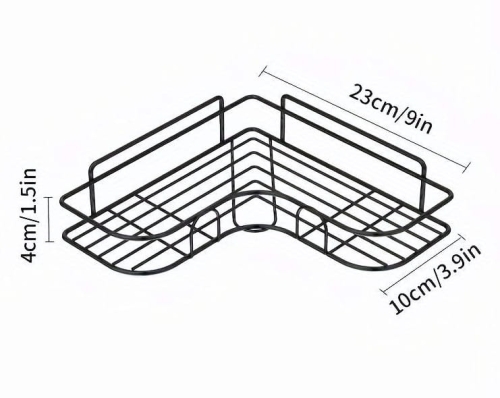 Półka prysznicowa koszyczek kol. czarny