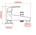 ZXC bateria wannowa stojąca 4100-3 A CHROM