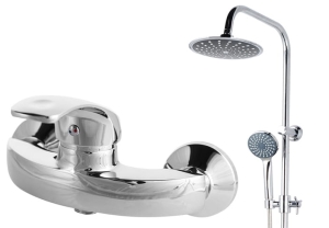HIT - deszczownica + bateria prysznicowa chrom