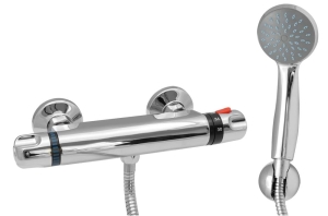 TERMO - bateria prysznicowa termostatyczna chrom + zestaw natryskowy