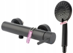 TUBE bateria prysznicowa natryskowa czarna +zestaw