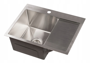 STEEL 110 Plus zlewozmywak stalowy zlew kuchenny 3mm+ syfon, sitko