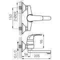 Bateria umywalkowa chrom Elsa Ecologica Ferro