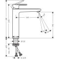 Bateria umywalkowa chrom Blend Hansgrohe