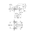 Bateria wannowa czarna Clova Grohe